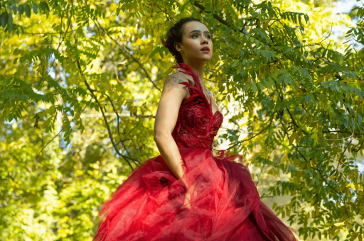 Nathalie Emmanuel - Evie Red Dress